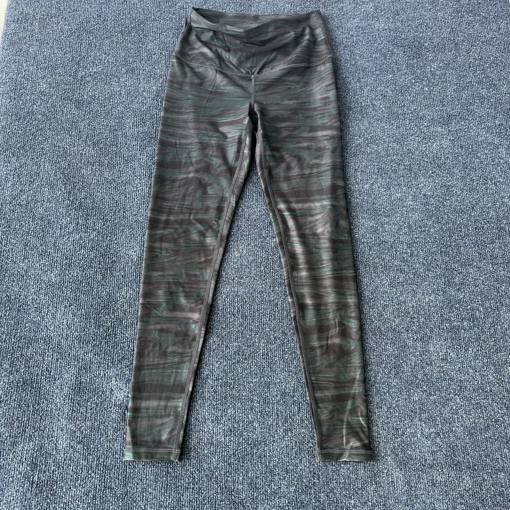 prAna Leggings Womens Extra Small Black Green High Rise Yoga Athletic Pocket